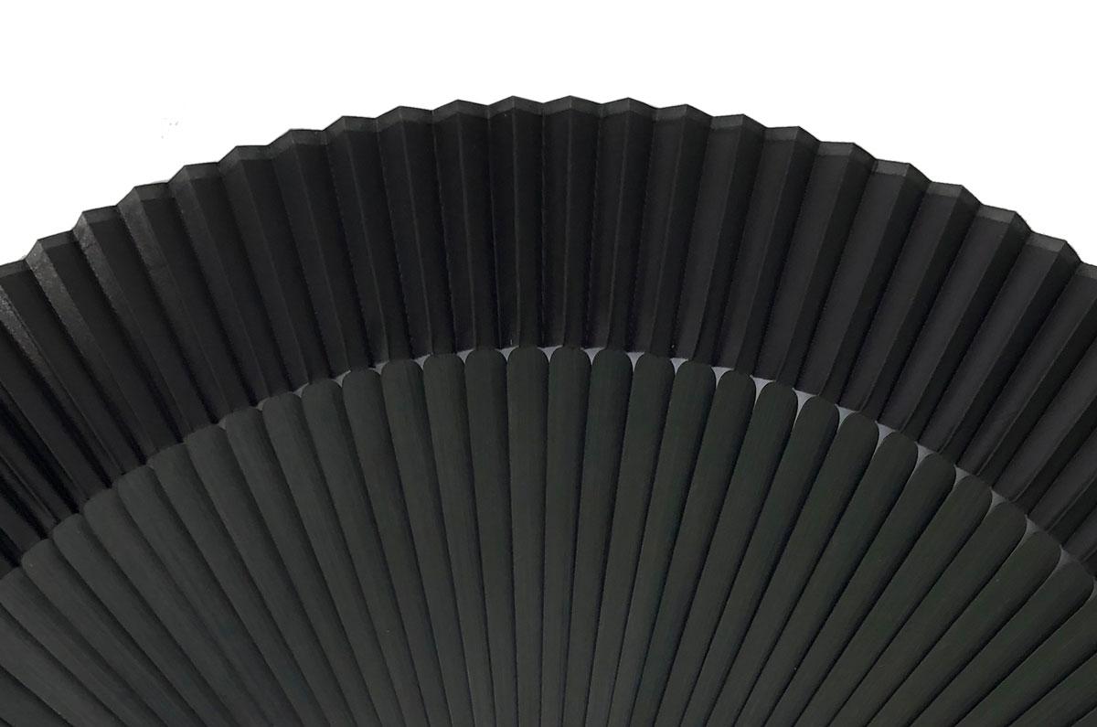 Fächer Kuro Urushi aus Bambus