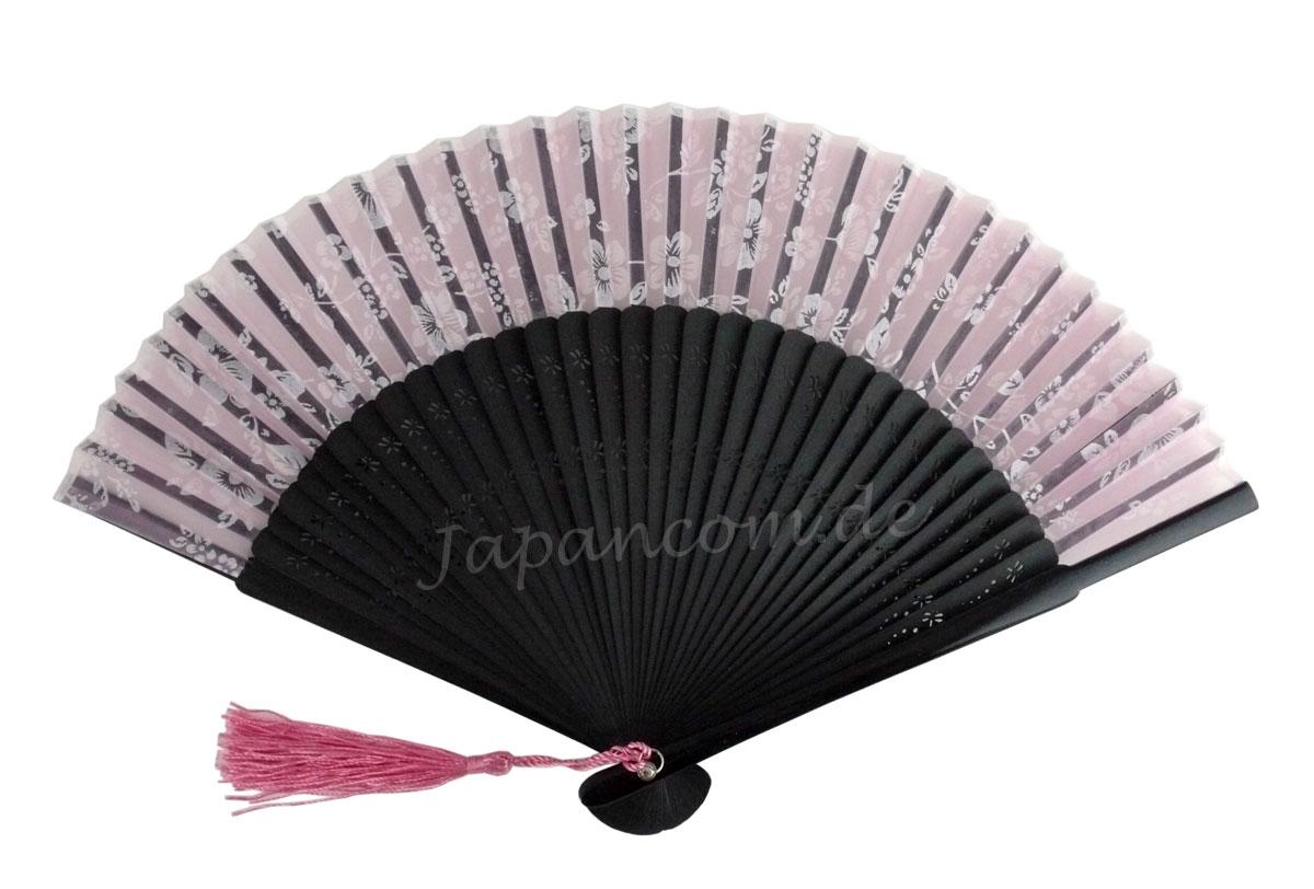 Fächer Shiroi Hana rosa