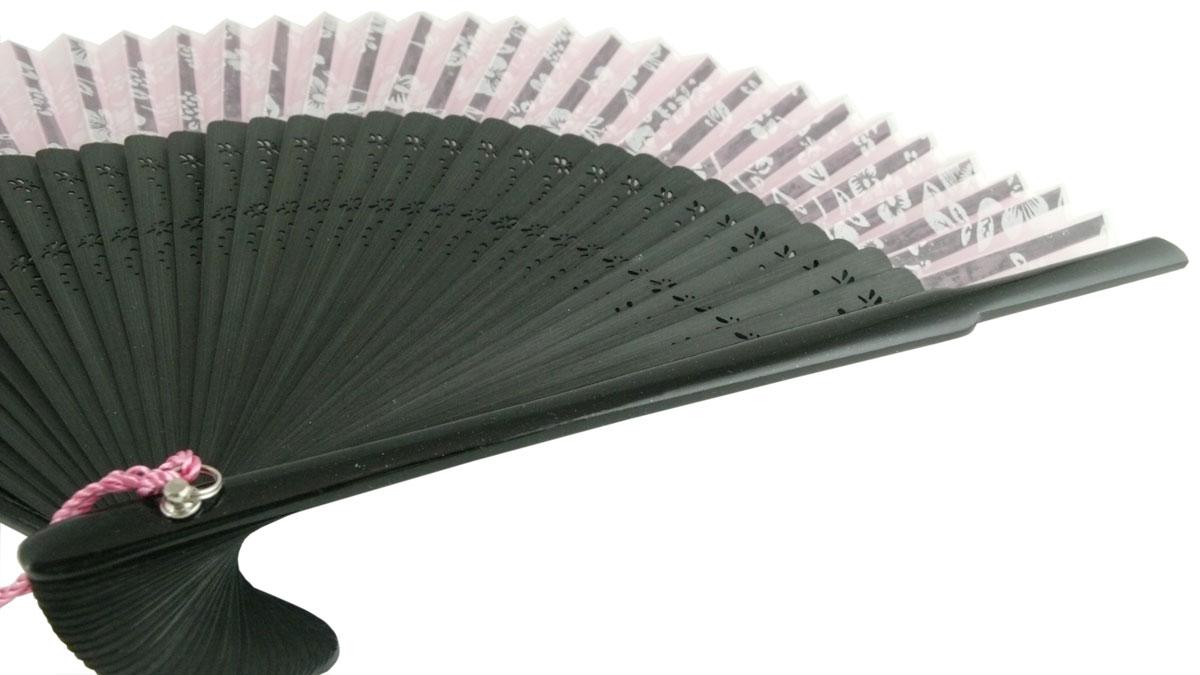 Fächer Shiroi Hana rosa