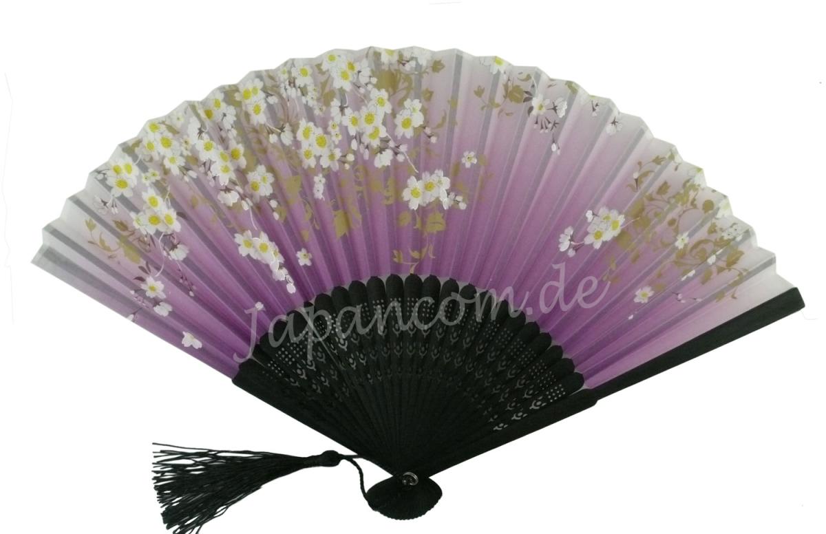 Fächer Shiroi Sakura lila