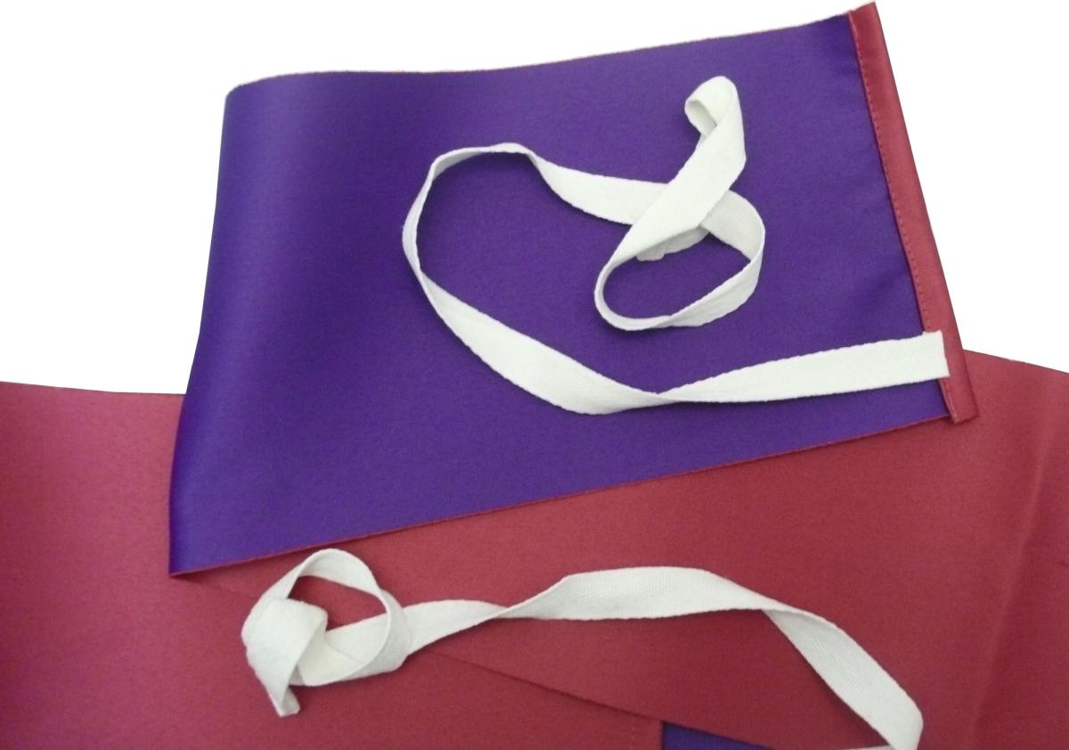 Fertig-Kimonogürtel Musubi Obi rot-violett