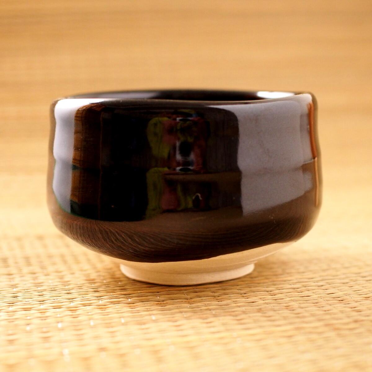 Matchaschale Glossy Tenmoku schwarz