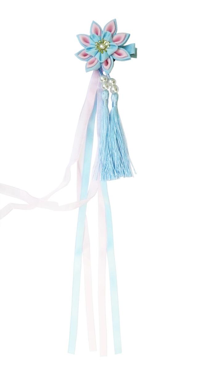 Haarklammer Kanzashi Blume 3-lagig