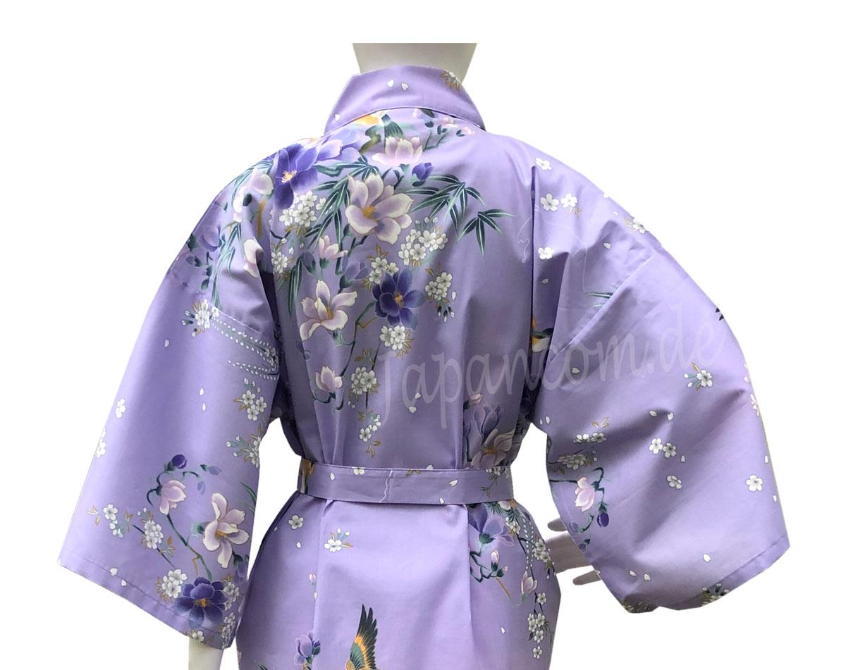Happi Kimono Hana lila kurz