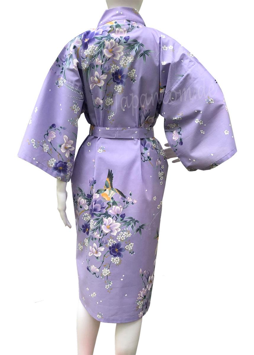 Happi Kimono Hana lila kurz