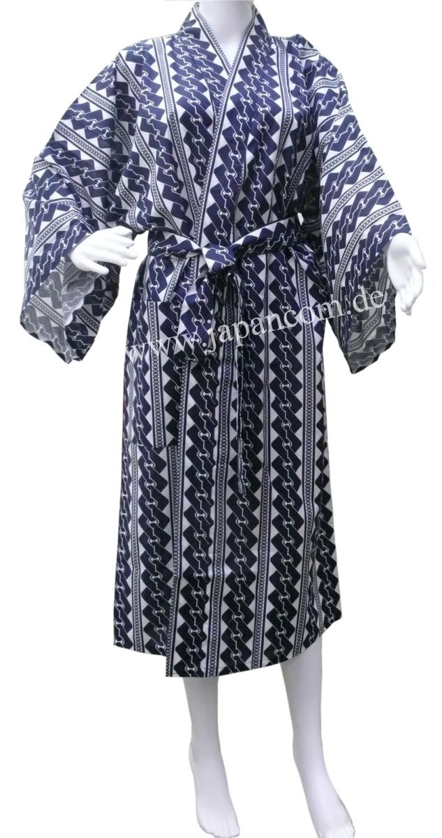 Yukata Kette XL, blau-weiss, kurz