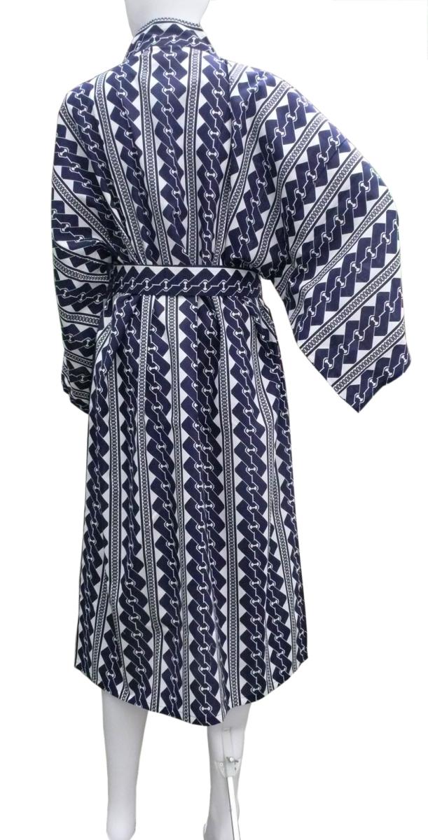 Yukata Kette XL, blau-weiss, kurz