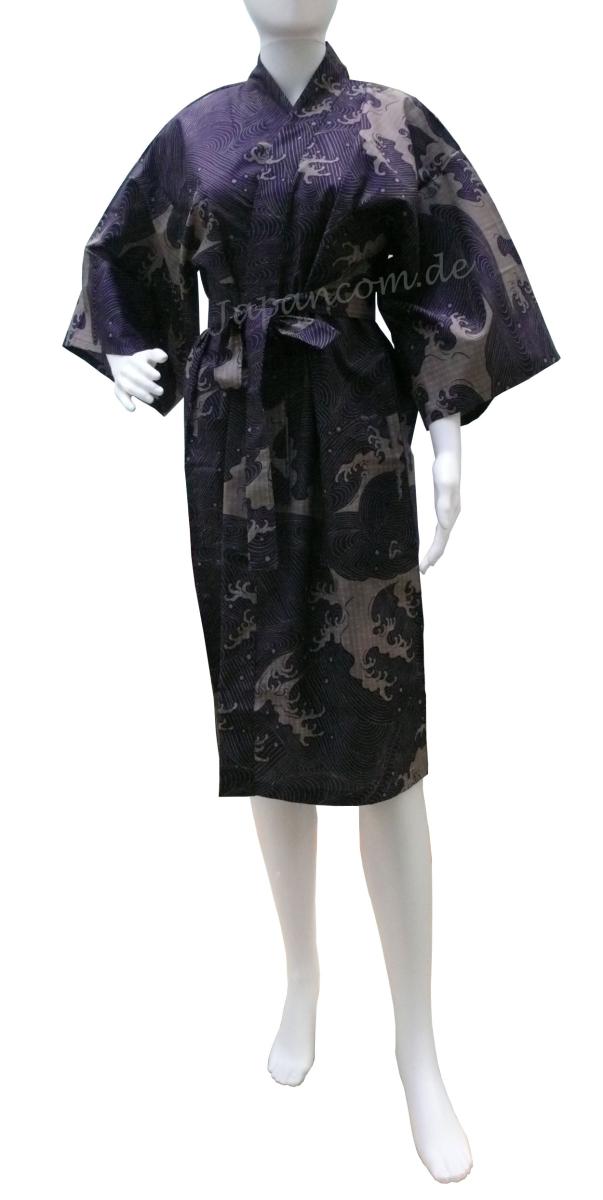 Bademantel Happi Wellen, purple
