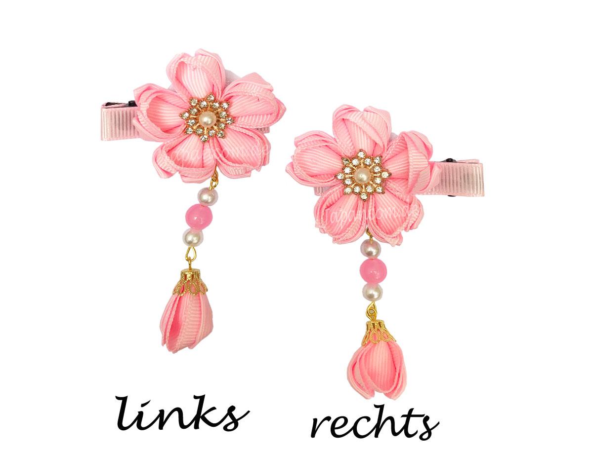 Haarclip Spange Sakura links und rechts