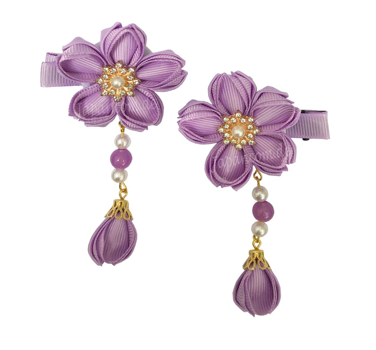Haarclip Spange Sakura links und rechts
