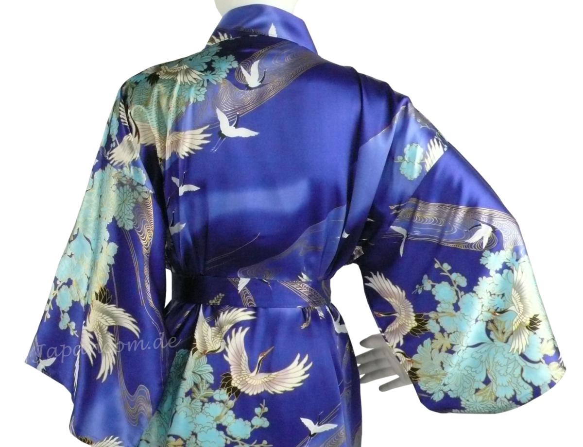 Damen-Seidenkimono aus blauer Maulbeerseide