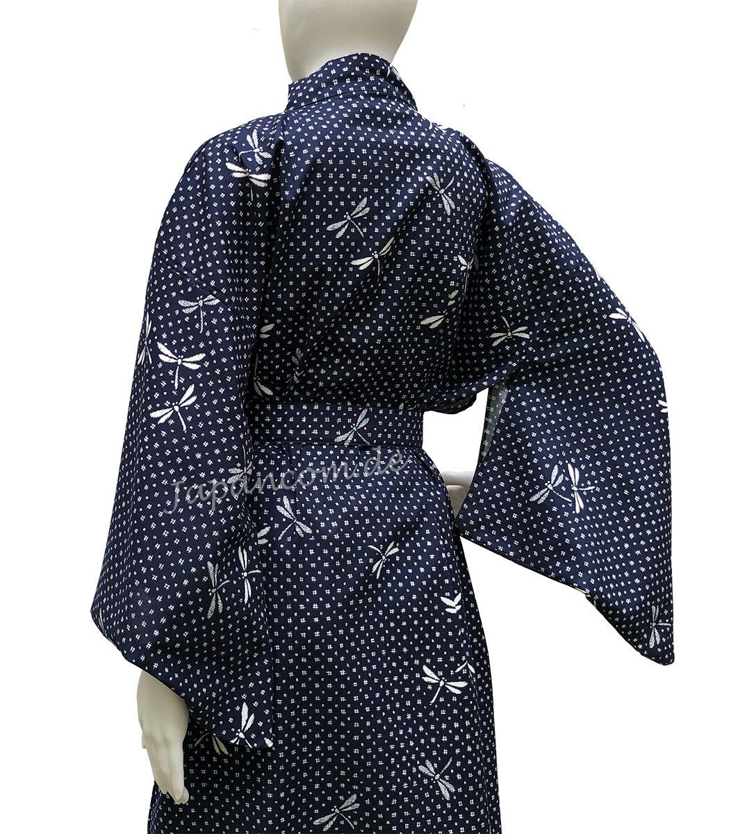 Damen Yukata Tombo mit halb offenen Schmetterlingsärmeln und Libellenmuster