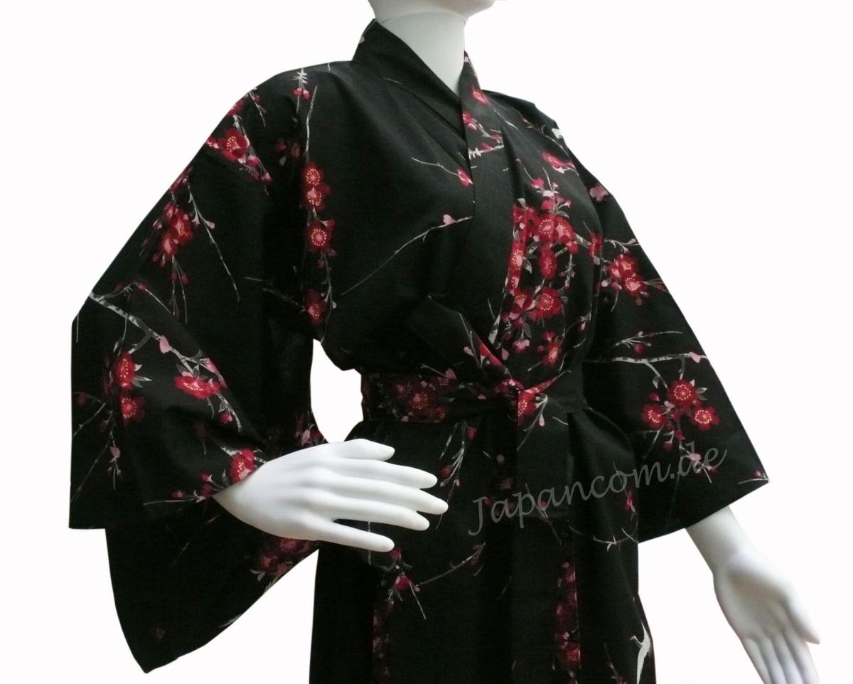 Kimono Cherry Blossom (Kirschblüte) schwarz Gr.S
