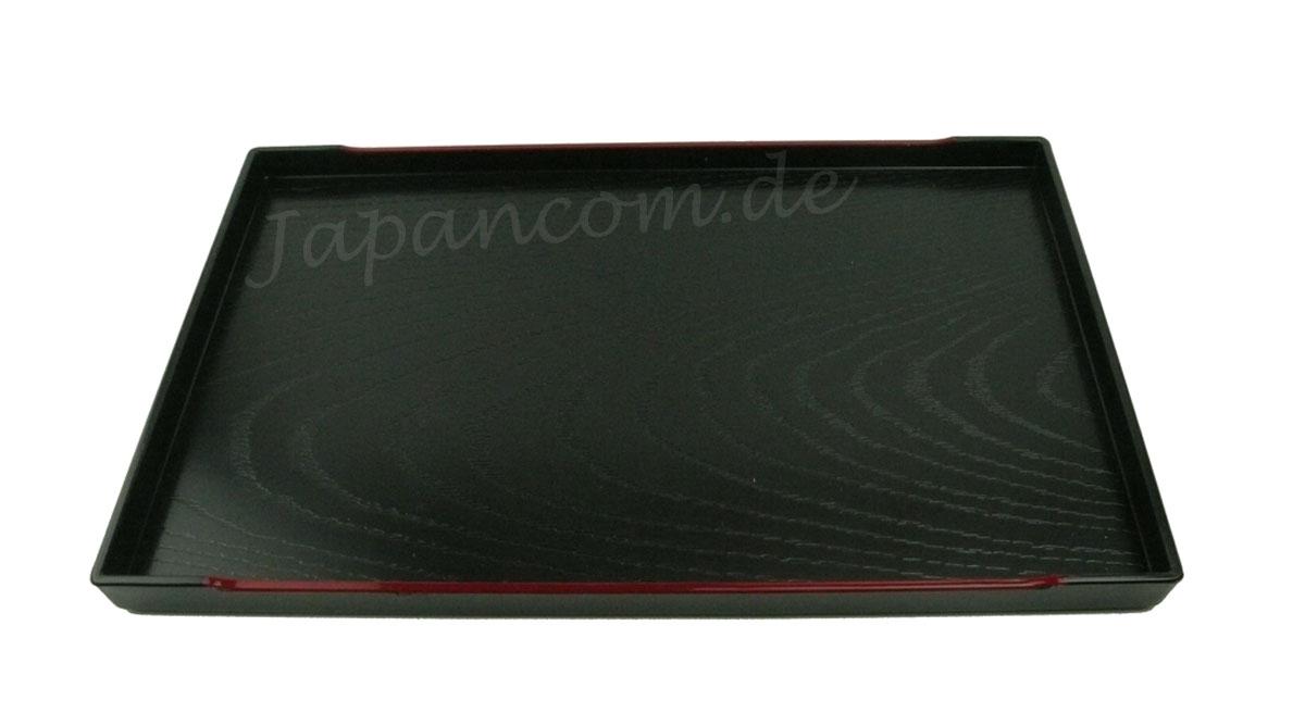 Kleines Tablett rechteckig schwarz 16,5 x 25 cm