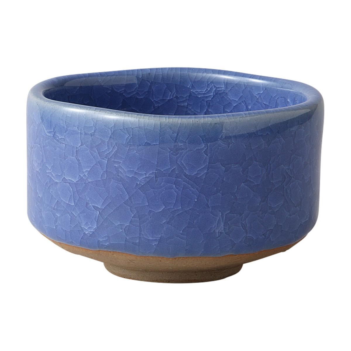 Matchaschale Blue Turtoise Shell Glaze
