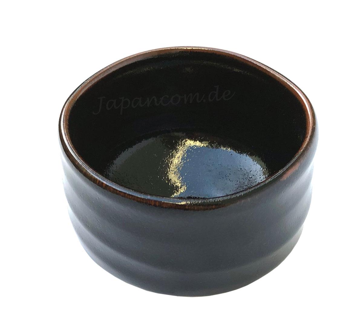 Matchaschale Gloss Tenmoku schwarz