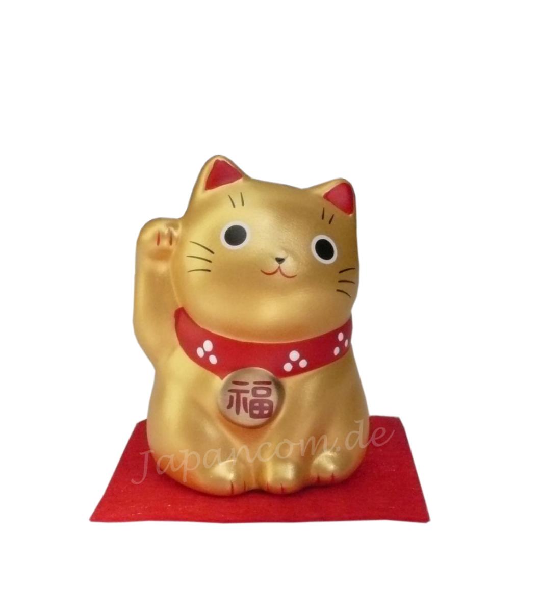 Japanische Winkekatze gold - Für Wohlstand und Karriere