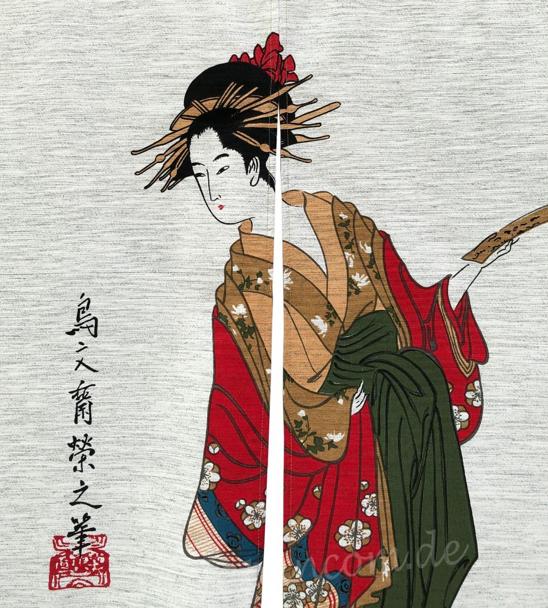 Noren Geisha mit Buch