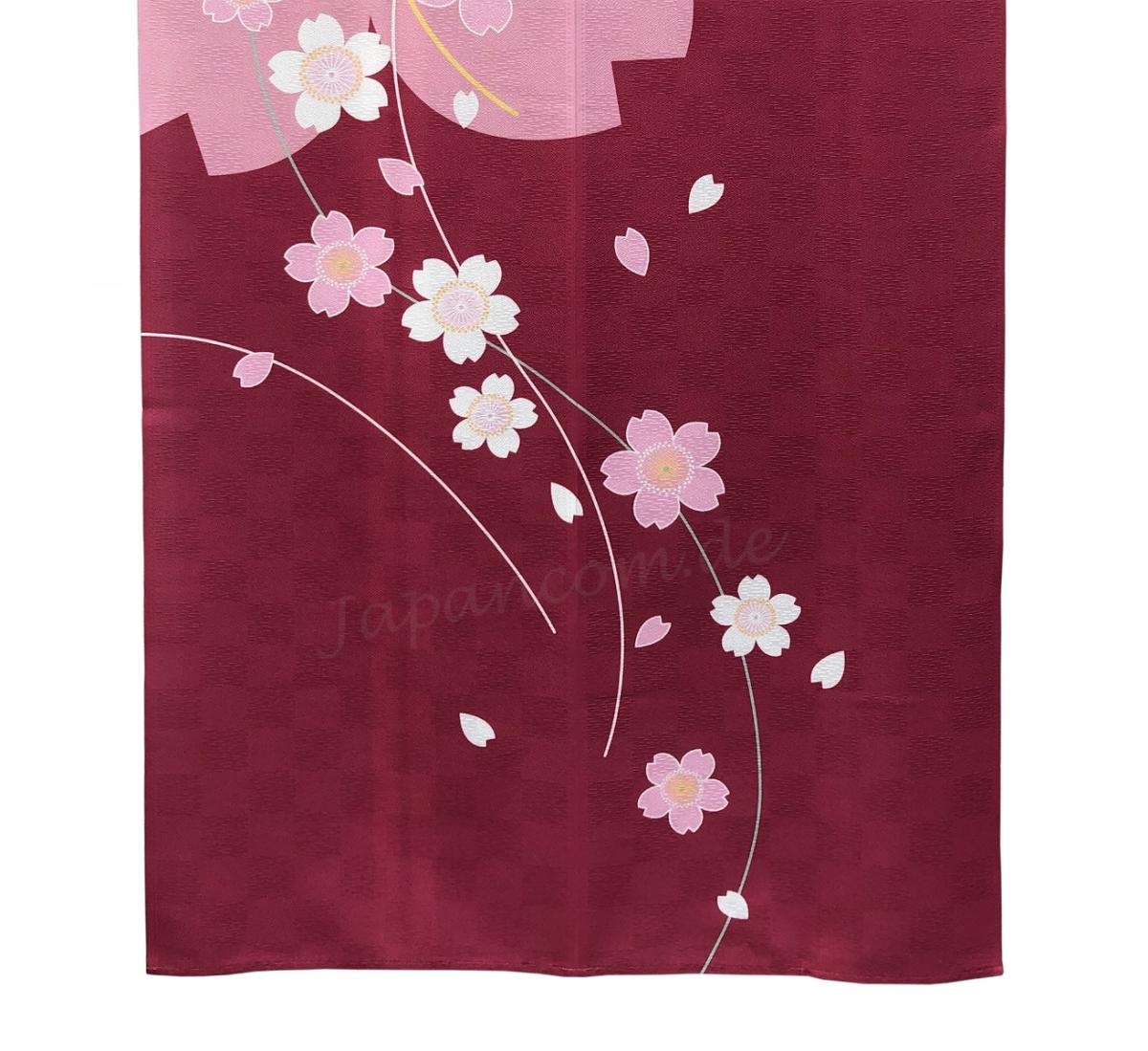 Noren Kyo Sakura Kirschblüten rot