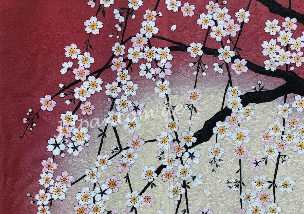 Noren Moonlight Sakura rot 85 x 150 cm