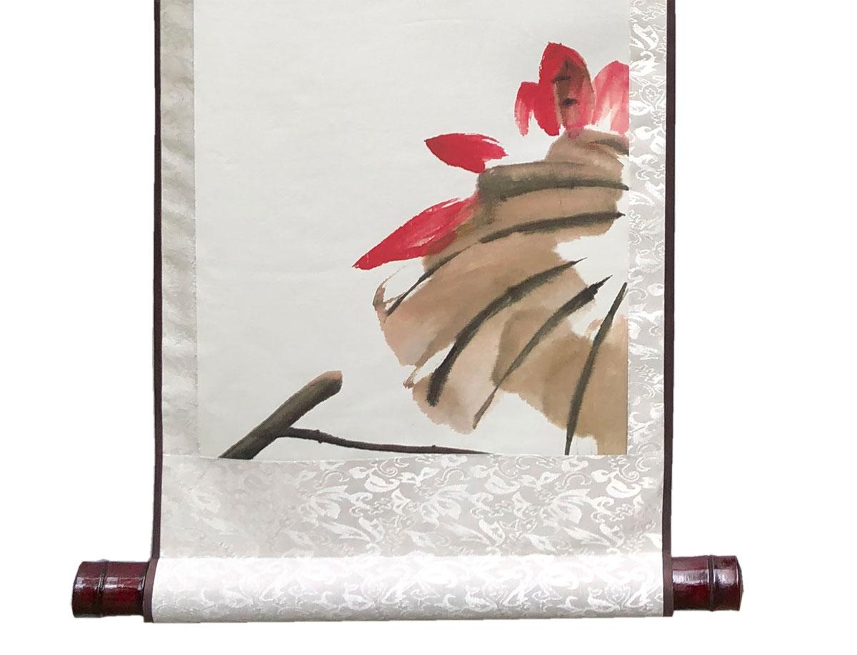 Rollbild Libelle Lotus 30 x  100 cm