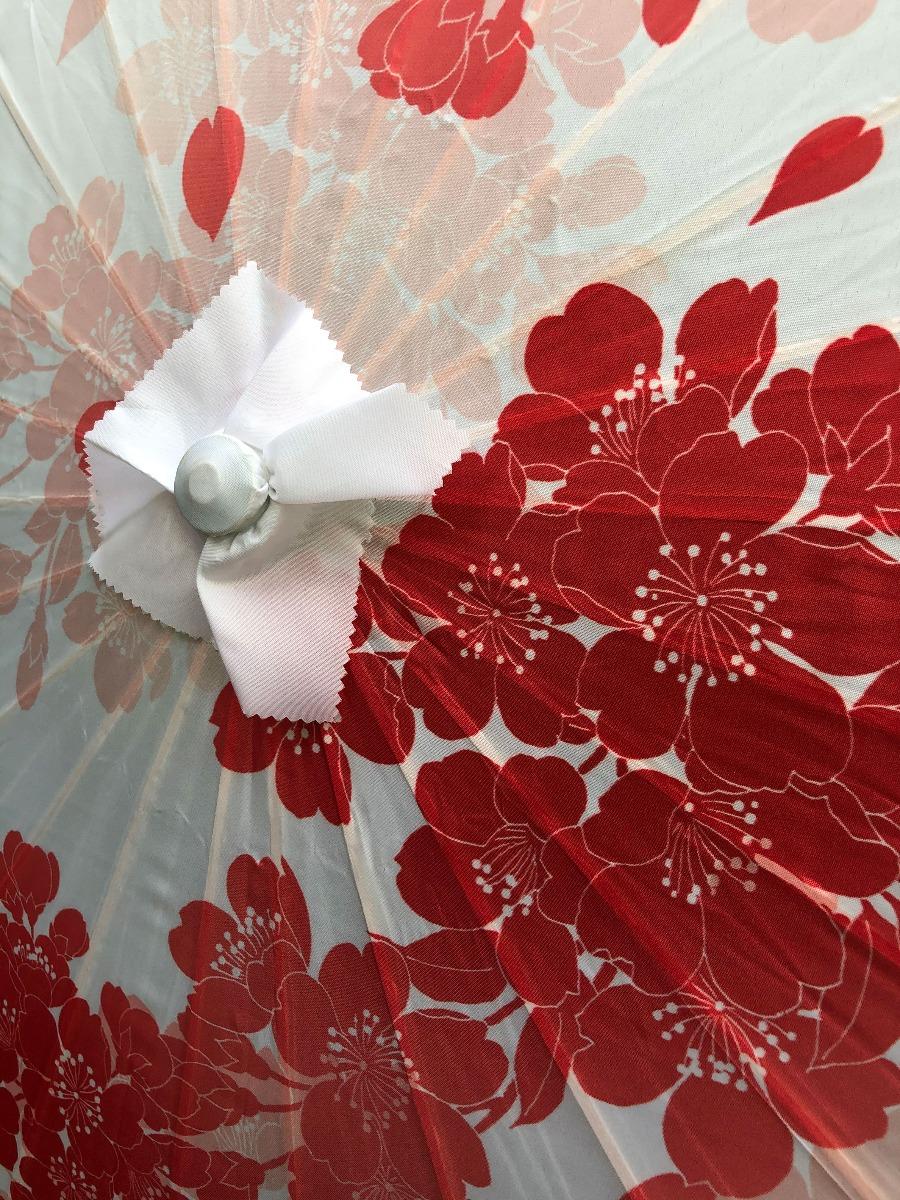 Schirm Rote Blumen Nylon