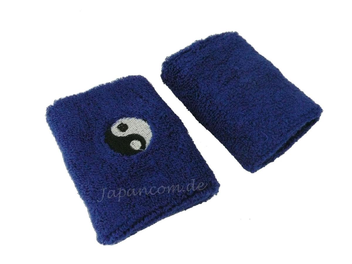 Schweissband Arm Yin Yang blau