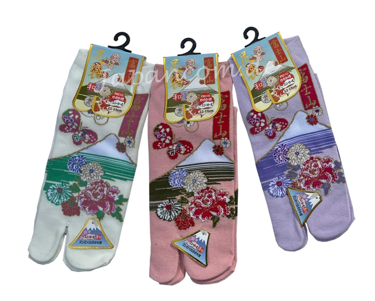 Japanische Zehensocken mit Fuji Motiv