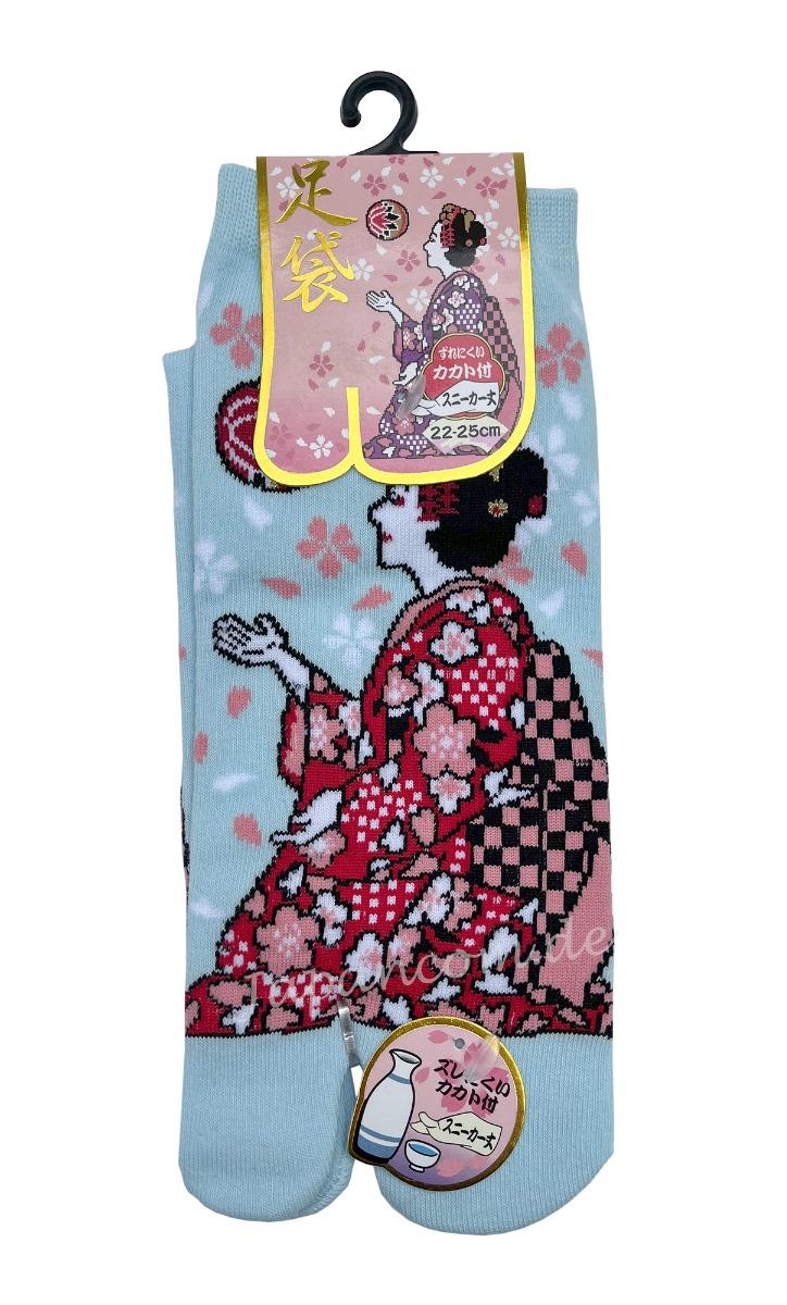 Japan Tabi Sneaker Socken Maiko Geisha Sakura Gr. 34 - 40 Baumwolle