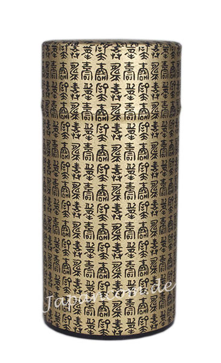 Teedose Kanji schwarz-gold 175 g