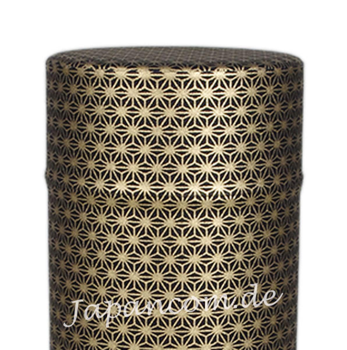 Teedose Kleine Leinenblüte schwarz-gold 175 g