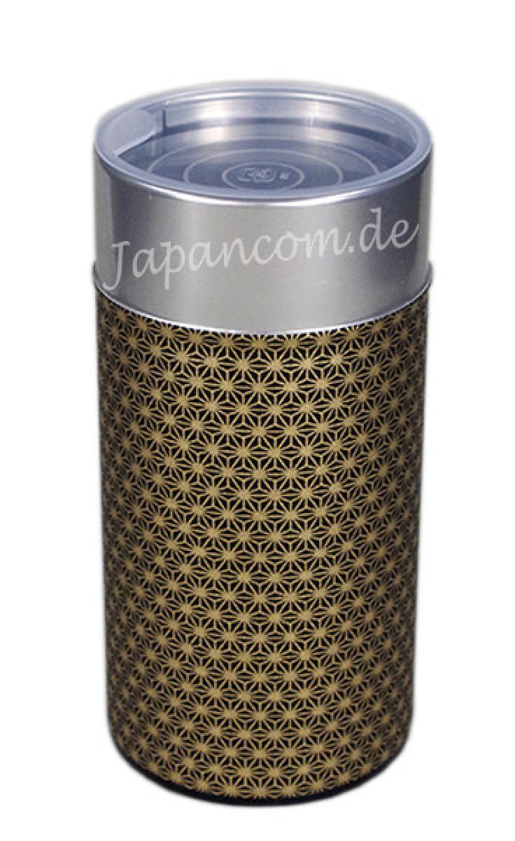 Teedose Kleine Leinenblüte schwarz-gold 175 g