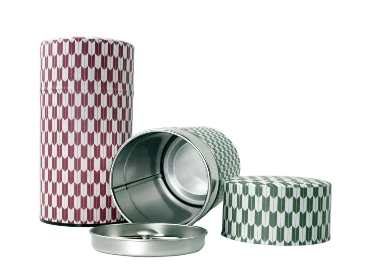 Hochwertige Teedose mit Innendeckel und Washi-Bezug