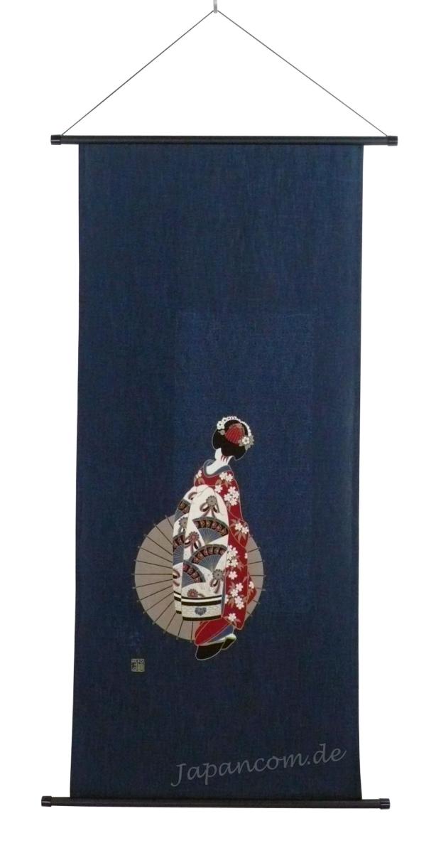 Rollbild Maiko blau