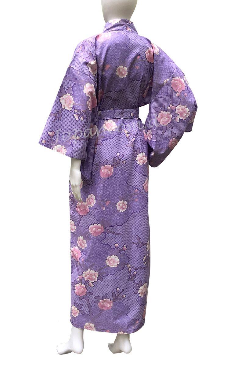 Kimono Yukata Sakura Seikaiha lavendel