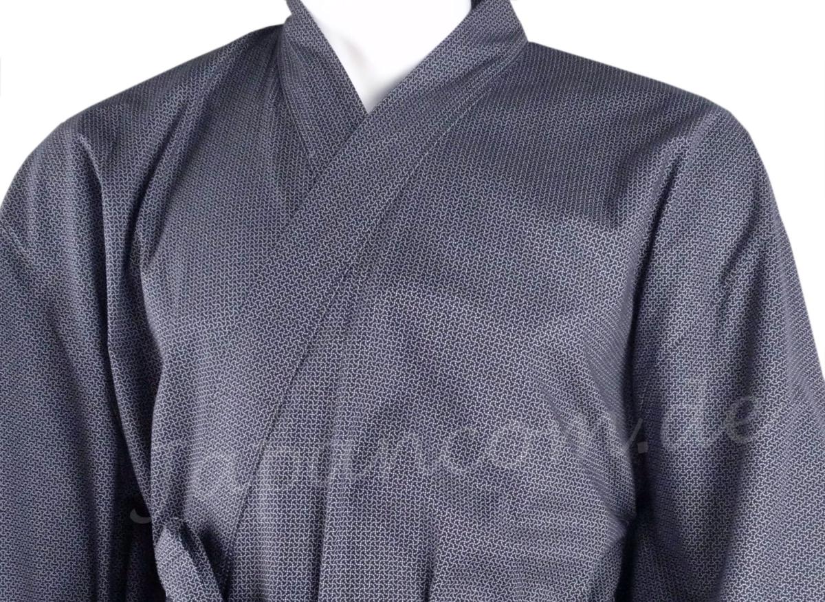 Herren Damen Yukata Fundo L blauschwarz