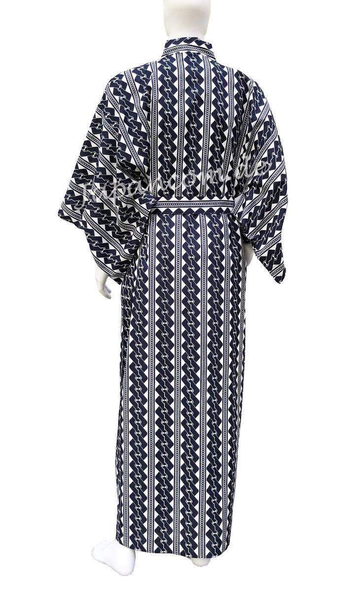 Yukata Kette, blau-weiss
