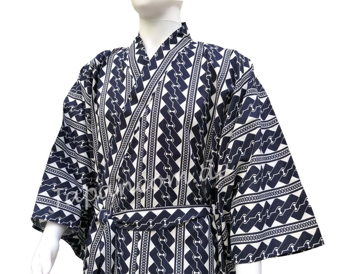 Yukata Kette, blau-weiss