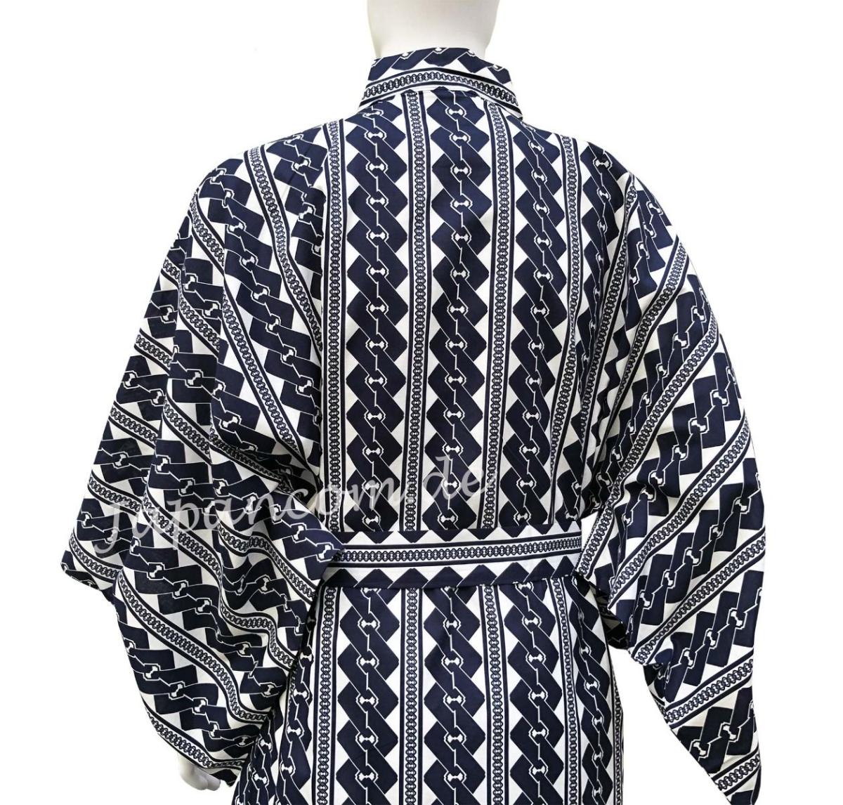 Yukata Kette, blau-weiss