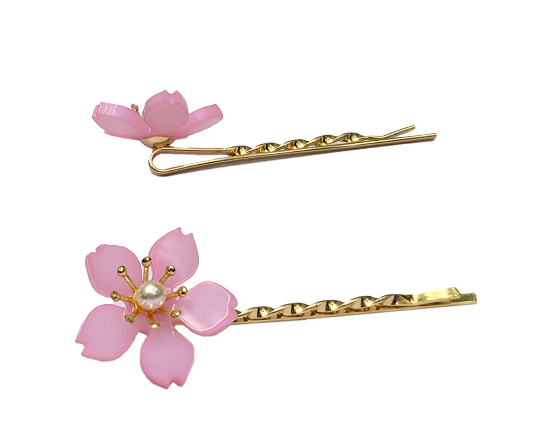 2 Haarspangen Rosa Kirschblüte