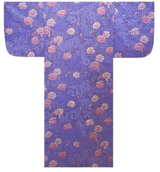 Kimono Yukata Sakura Seikaiha lavendel