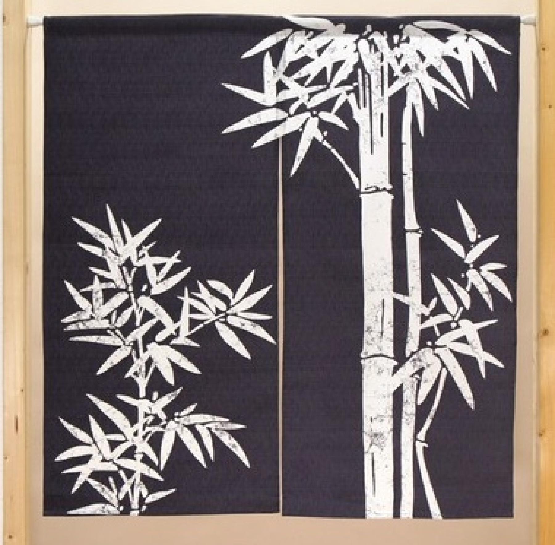Noren Bambus 85x90 cm dunkelblau
