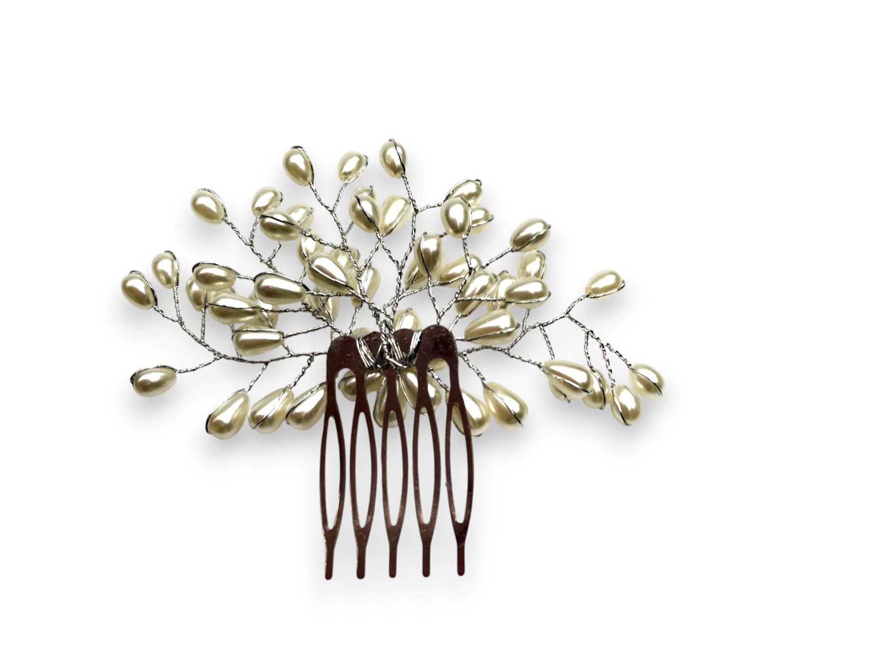 Haarspange Brautschmuck Perlenbaum