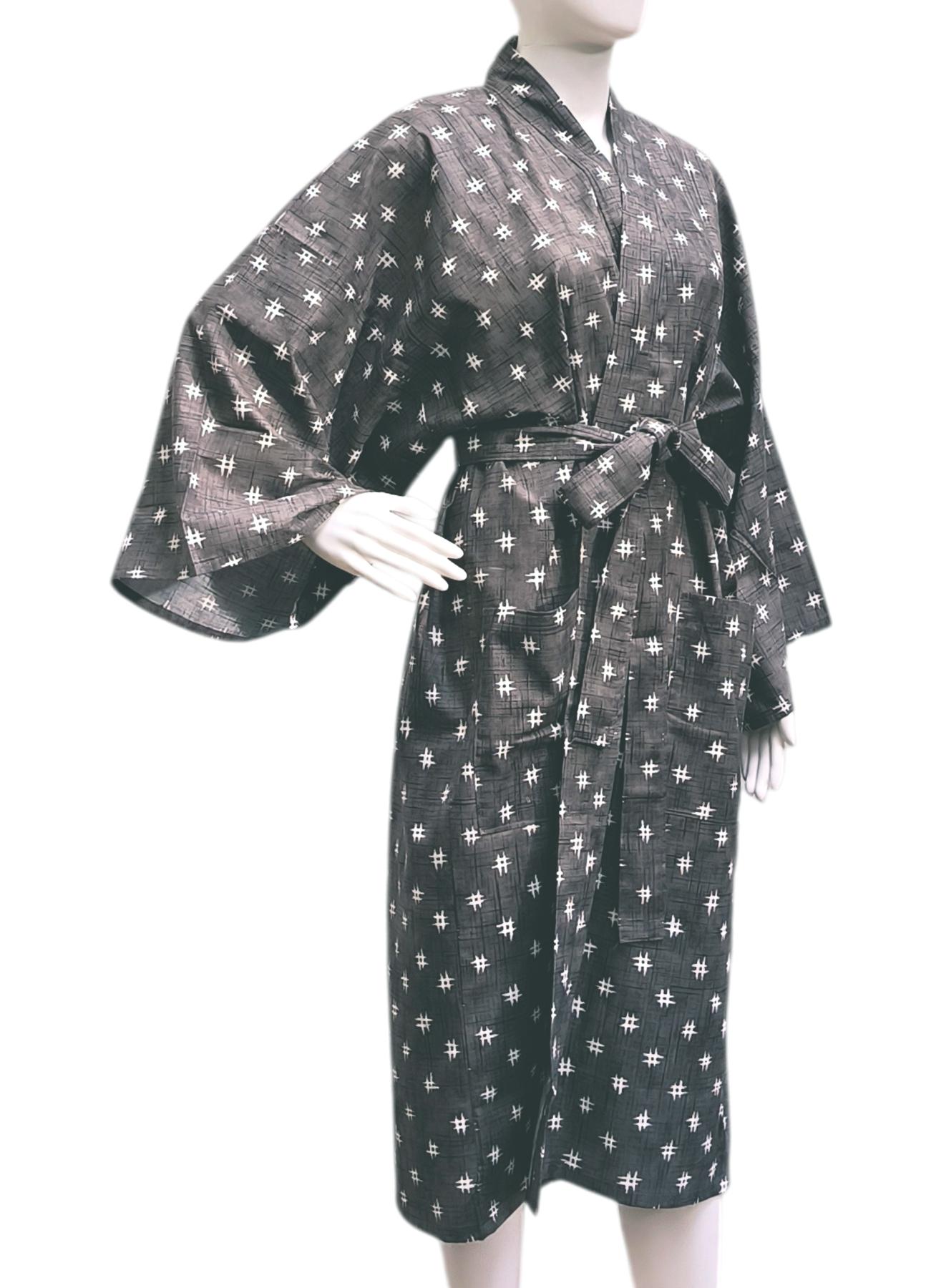 Knielanger Kimono mit Hashtag Igeta