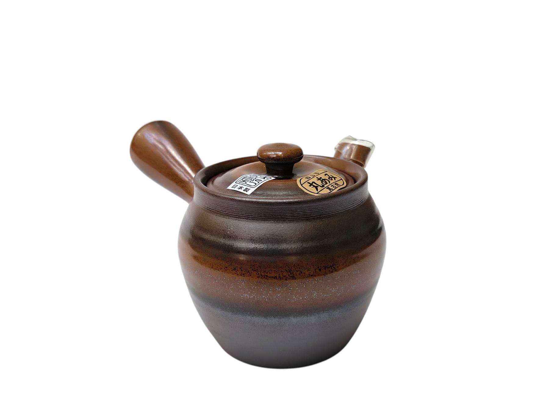 Banko-Kyusu in traditioneller Form mit braunroter Glasur