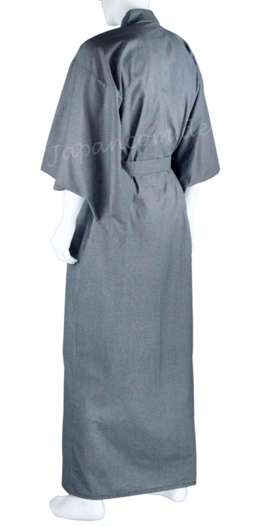 Herren Damen Yukata Fundo L blauschwarz