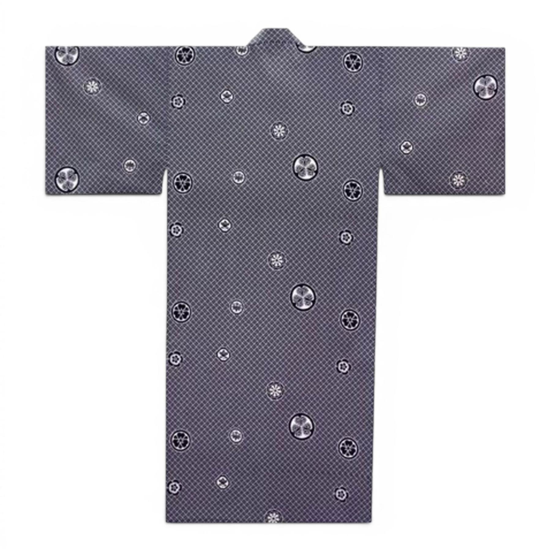 Herren Yukata Kimono Montsuki blau