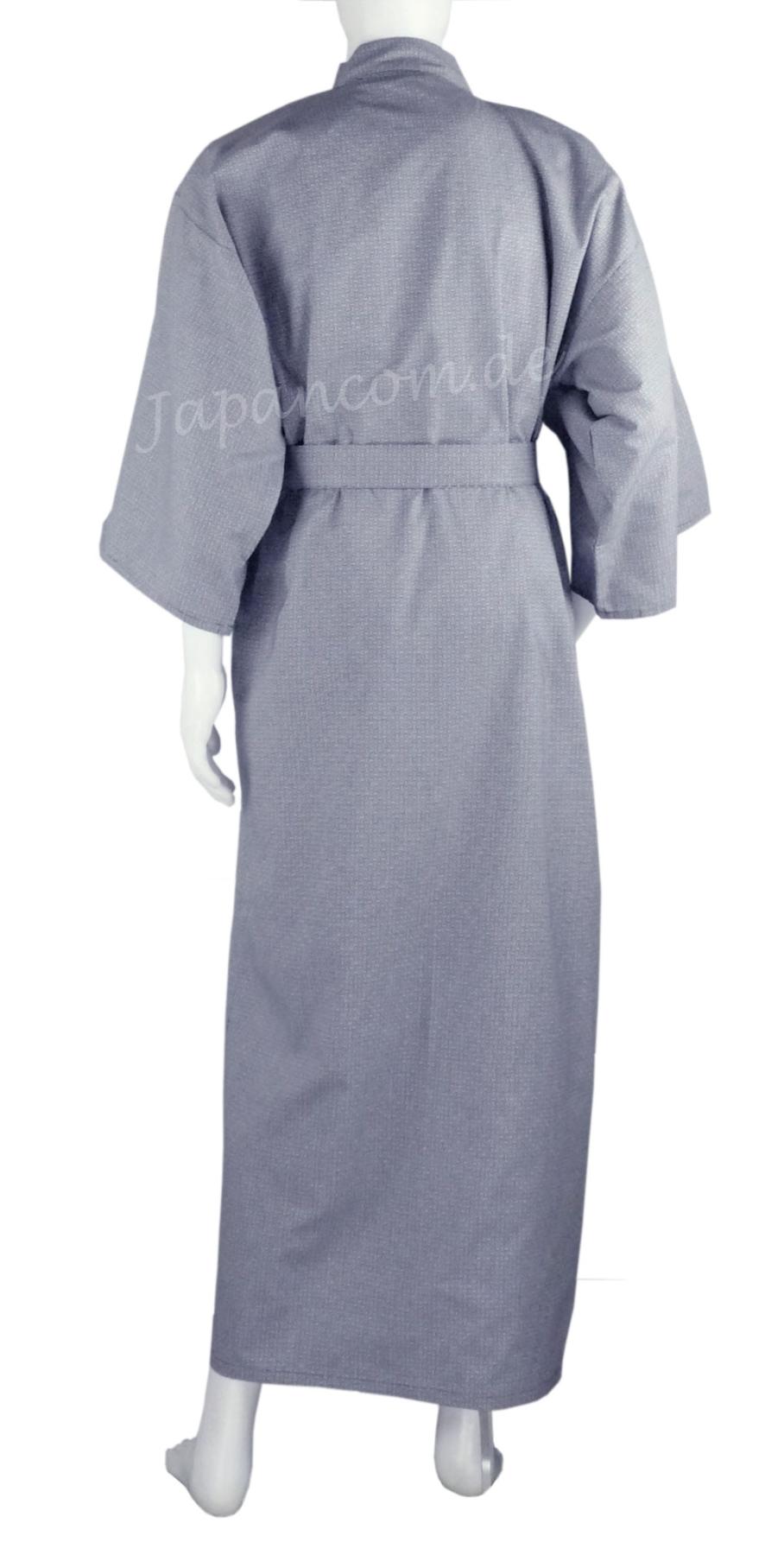 Yukata Baumwoll Kimono Kogara blau mit geflochtenem Muster