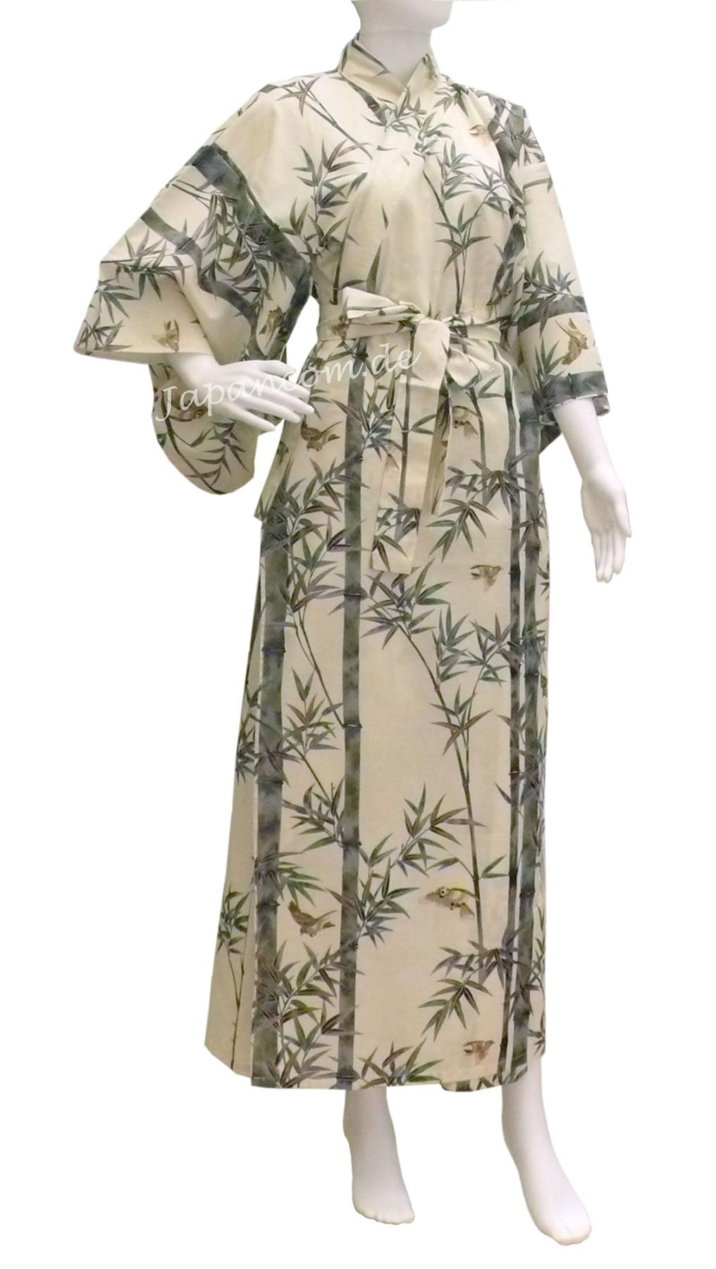 Damen Yukata Bambus beige 140 cm