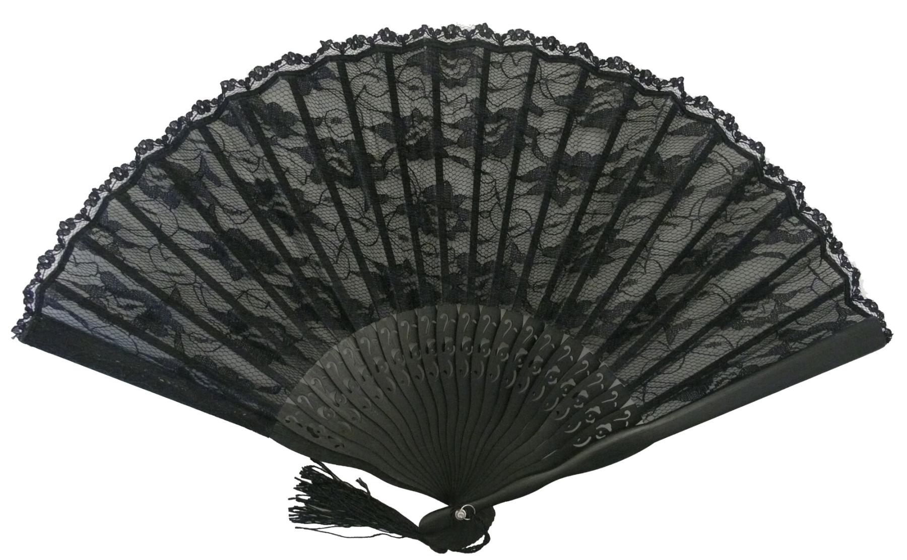 Fächer Spitze schwarz